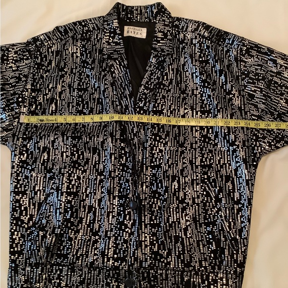 Sequin Black and Silver Bomber Jacket - Picture 5 of 11